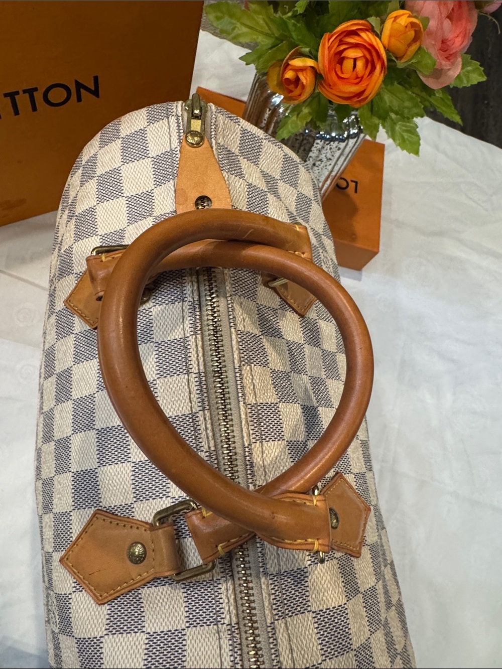 Authentic Louis Vuitton Damier Azur Speedy 30 with all inclusions - Picture 6 of 15